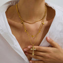 Nessa Gold Cross Necklace, view 6