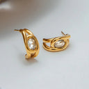 Kyla Gold Hoop Earrings Set of 3, view 6