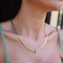 Jada Gold Herringbone Necklace, view 7