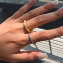 Genevra Two-Tone Stacking Rings, view 3