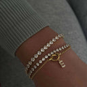 Arabella Gold Initial Bracelet, view 3