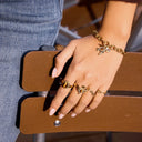 Yara Gold Chain Bracelet Set, view 3