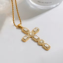 Liora Gold Cross Necklace, view 7