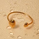 Leni Minimalist Gold Cuff Bangle, view 8