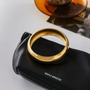 Maisie Smooth Gold Bangle, view 5