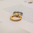 Genevra Two-Tone Stacking Rings, view 6