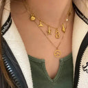 Noelle Initial Necklace with Sea Charms, view 6