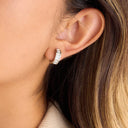 Paloma Gold Huggie Earrings, view 4