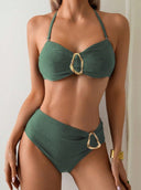 Anabel bikini set with metal buckle straps, view 3