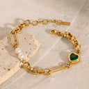Odessa Emerald-Green Pearl Bracelet, view 3
