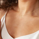 Tierney Gold Initial Necklace, view 7