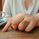 Wynn Abstract Gold Ring, view 4