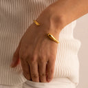 Thea Organic Gold Bangle, view 2