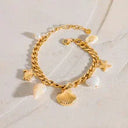 Dove Gold Pearl Bracelet, view 5