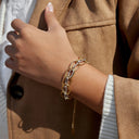 Dahlia Two-Tone Chain Bracelet, view 2