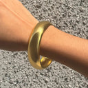 Maisie Smooth Gold Bangle, view 3