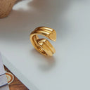 Hollis Gold Heart Twist Ring, view 3
