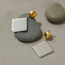 Jolene Two-Tone Statement Drop Earrings, view 4