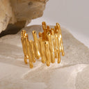 Wynn Abstract Gold Ring, view 6
