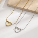 Adeline Gold Knot Heart Necklace, view 7