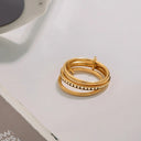Nathalie Gold Stacking Rings, view 5