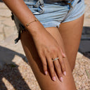Katya Gold Cross Herringbone Bracelet, view 2