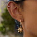 Scarlett Gold Sun Earrings, view 3