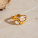 Edie Gold Teardrop Ring, view 5