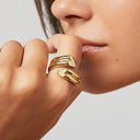 Hollis Gold Heart Twist Ring, view 2