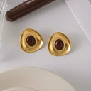 Orla Gold Enamel Earrings, view 5