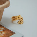 Hollis Gold Heart Twist Ring, view 6
