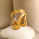 Alessia Twisted Gold Ring, view 4