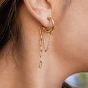 Kiara Gold Link Chain Hoops, view 4