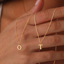 Tierney Gold Initial Necklace, view 5