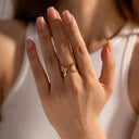Bellamy Twisted Gold Band Ring, view 3