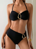 Anabel bikini set with metal buckle straps, view 5