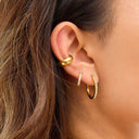 Ilaria Gold Hoop Earrings Set in 18k gold plated stainless steel