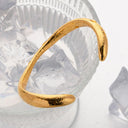 Thea Organic Gold Bangle, view 7