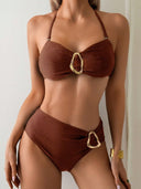 Anabel bikini set with metal buckle straps, view 4