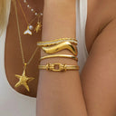 Kassia Gold Starfish Necklace, view 3