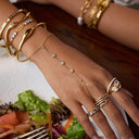 Clementine Gold Hand Chain Bracelet, view 3