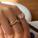 Edie Gold Teardrop Ring, view 4