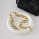 Imogen Chunky Gold Chain Necklace, view 4