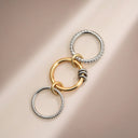 Florence Pave Gold Stacked Ring, view 7