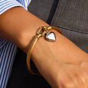 Polly Gold Heart Charm Bracelet, view 2