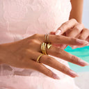 Hollis Gold Heart Twist Ring, view 5