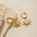 Scarlett Gold Sun Earrings, view 9