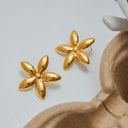 Lorelei Floral Gold Earrings, view 5