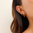 Ilaria Gold Hoop Earrings Set, view 3