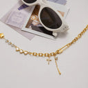 Hattie Gold Pearl Charm Necklace, view 11